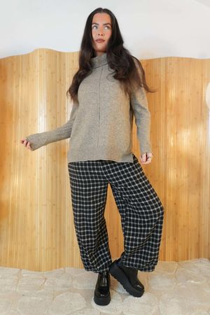 Elle Cowl Knit Mocha Marl